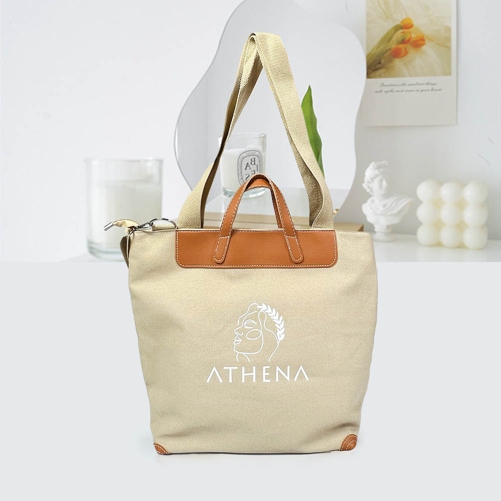 Athena Leather + Canvas Bag