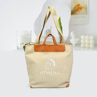 Load image into Gallery viewer, Athena Leather + Canvas Bag
