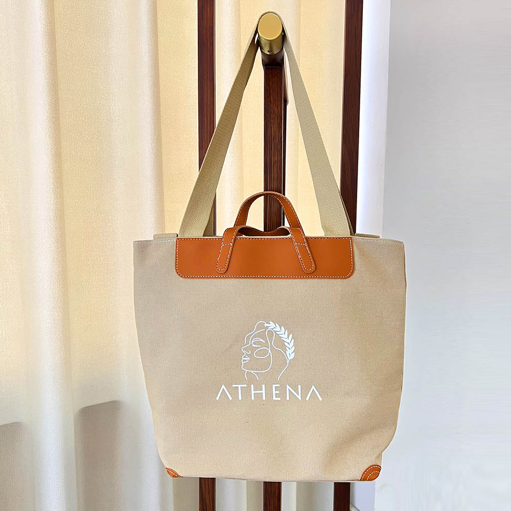 Athena Leather + Canvas Bag