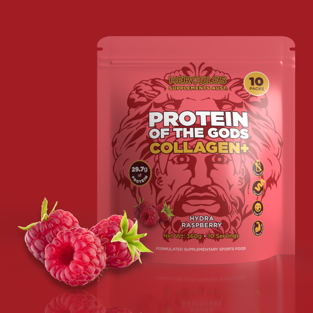 Protein of the Gods Collagen Plus - Hydra Raspberry - 10 pack