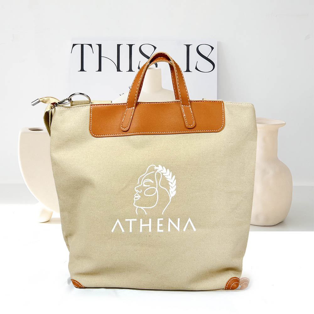 Athena Leather + Canvas Bag